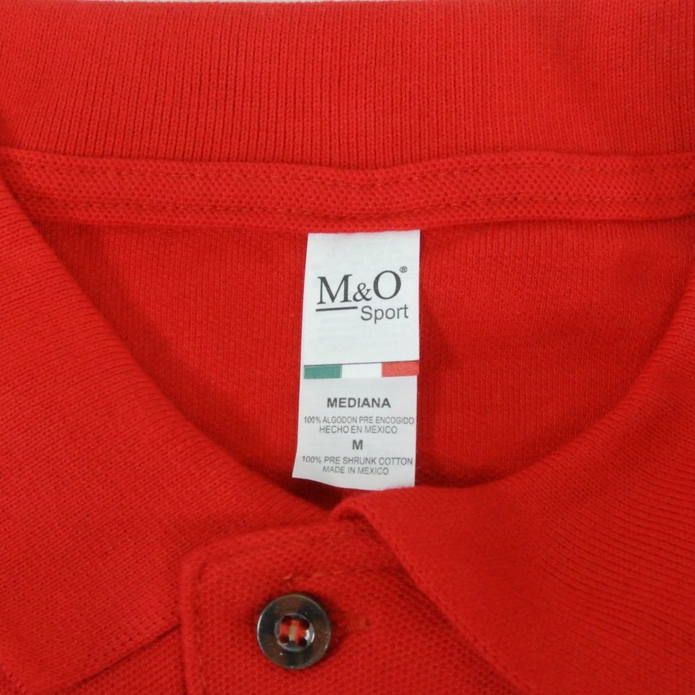 McDONALD'S Fast Food Employee Uniform Polo Shirt Red NEW Size M Medium - Picture 7 of 7